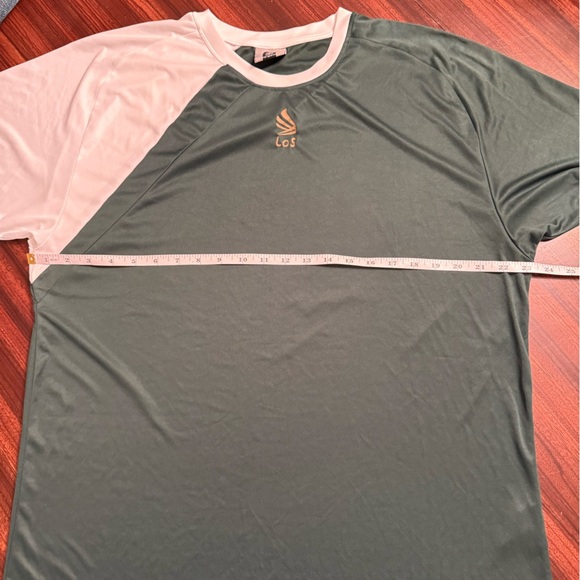 Label Of SPORTSWEAR Green White Mens Athletic Performance T Shirt XL - Picture 7 of 13